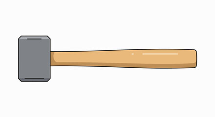 Classic Carpenter's Hammer:  A Sturdy Tool Illustration