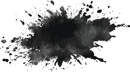 Obraz premium Elegant Black Watercolor Splash Brush Stock Grunge Image