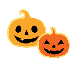Hand Drawn Halloween Pumpkins Collection Style Vector for Halloween decorations, invitations and holiday decorations.