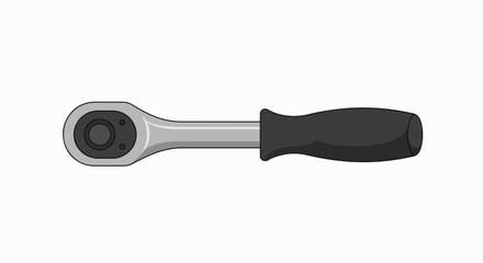 Precision Ratchet Wrench:  Automotive Repair Tool Illustration