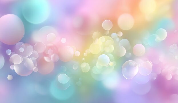 Pastel-colored, bokeh background with soft, circular light effects
