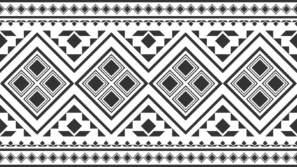 Ethnic pattern seamless geometric design. Traditional design for background, carpet, wallpaper, clothes, wrapping cloth, batik. Vector illustration.