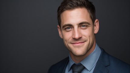 Professional Male Headshot in Studio Setting with Sharp Focus and Clean Background