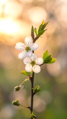 Obraz premium Spring blossoms in soft sunlight