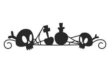 Halloween elements border