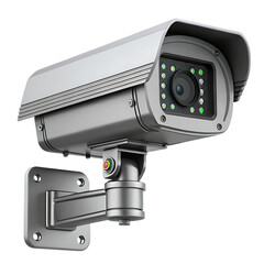 Professional outdoor security surveillance camera system isolated on transparent background