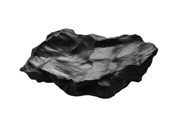 Natural piece of coal isolated on a transparent or white background, ideal for energy, mining, geology, fuel industry, resources, environment, and material projects.