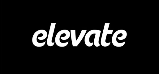 word text message elevate . modern minimalist clean alphabet font. lowercase bold typography vector illustration design