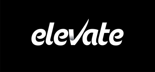 Fototapeta premium word text message elevate . modern minimalist clean alphabet font. lowercase bold typography vector illustration design