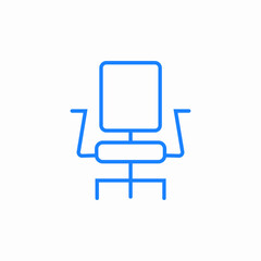 adjustable office chair icon sign vector