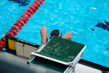 Professional Swimming Action in Water