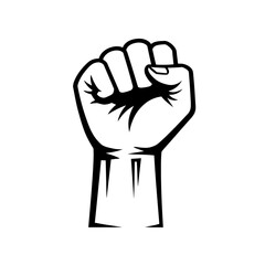 Raised Fist Power Symbol Vector Illustration
