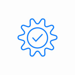 cog check process icon sign vector