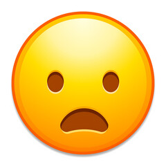 Fearful Face Emoji Icon for Shocked, Scared, and Worried Reactions