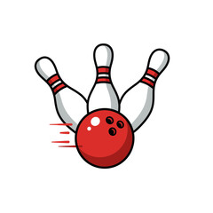 bowling ball and pins