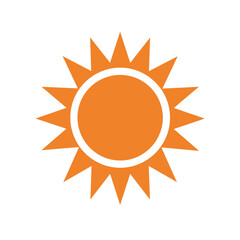 Sun Icon – Bright Orange Solar Symbol Vector Illustration