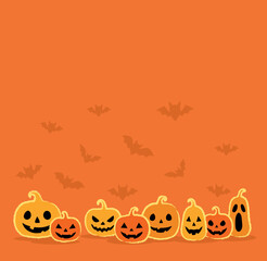 Hand Drawn Halloween Pumpkins Vector for Halloween decorations, invitations and holiday decorations.