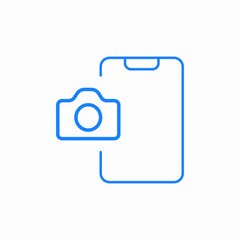 mobile camera app icon sign vector