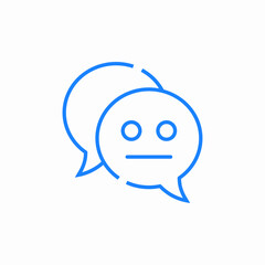 neutral speech bubbles icon sign vector