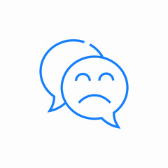 sad speech bubble icon sign vector