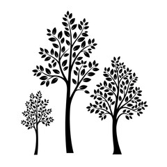 Obraz premium vector tree silhouette
