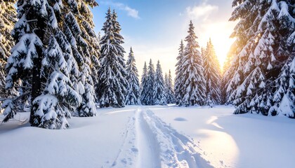 Fototapeta premium Winter wonderland path