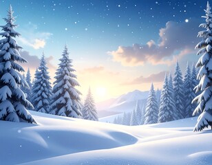 Winter wonderland sunrise