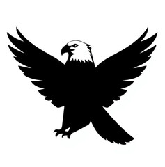 Majestic Eagle Silhouette: A powerful eagle, depicted in striking silhouette with outstretched wings, embodies freedom and strength, a timeless symbol.