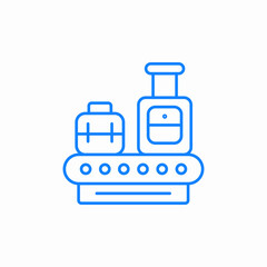 luggage conveyor icon sign vector