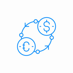 money exchange icon sign vector