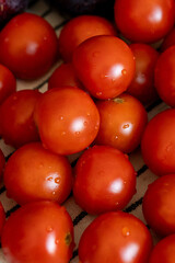 natural, top view, vitamin, marigold, contrast, sun, cucumbers, basket, harvested, red, growing, season, different, freshly, closeup, autumn, pepper, bright, yellow, vegetable, fresh, healthy, vegan, 
