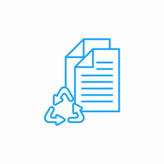 recycle paper icon sign vector