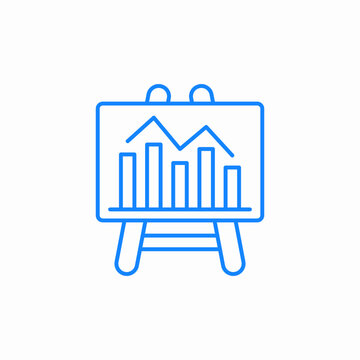 statistical graphics icon sign vector
