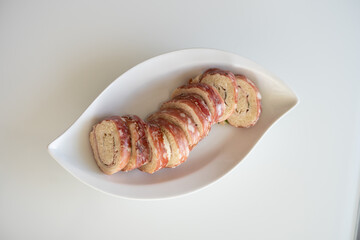 homemade recipe for salami canapé rolls