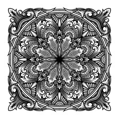 Baroque Style Ornamental Mandala