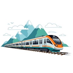 Modern Train Indonesia National Railway Day Vector