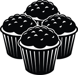 muffin isolated on white background