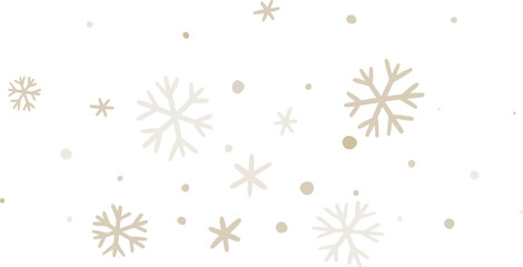 Fototapeta premium Falling Snowflake Doodle