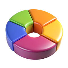 Obraz premium 3D Colorful Puzzle with Segmented Pieces