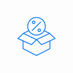 discount box icon sign vector