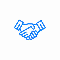 handshake agreement icon sign vector