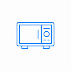 microwave oven icon sign vector