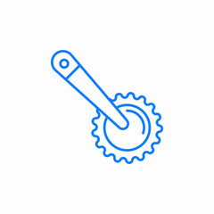 pizza slicer icon sign vector