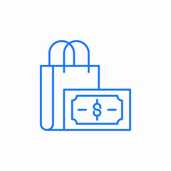 purchase bag icon sign vector
