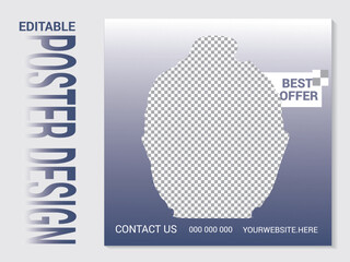 Editable Product Poster Design Template for Fashion and Business Promot