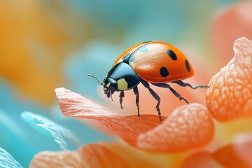 Obraz premium Ladybug on flower.