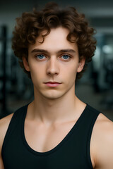 Handsome Man Posing in Gym
