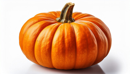 Fototapeta premium Ripe Orange Pumpkin On Transparent Background