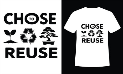 Minimalist Reuse Recycling Eco Friendly Nature T-Shirt Design