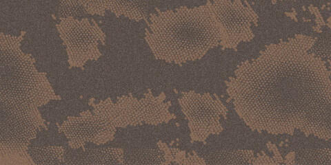 Fototapeta premium Seamless retro camouflage pattern on a green leather fabric with a vintage floral texture. Dirty surface design for vintage style artwork. Subtle artistic rough surface effect. textured, nature, brown
